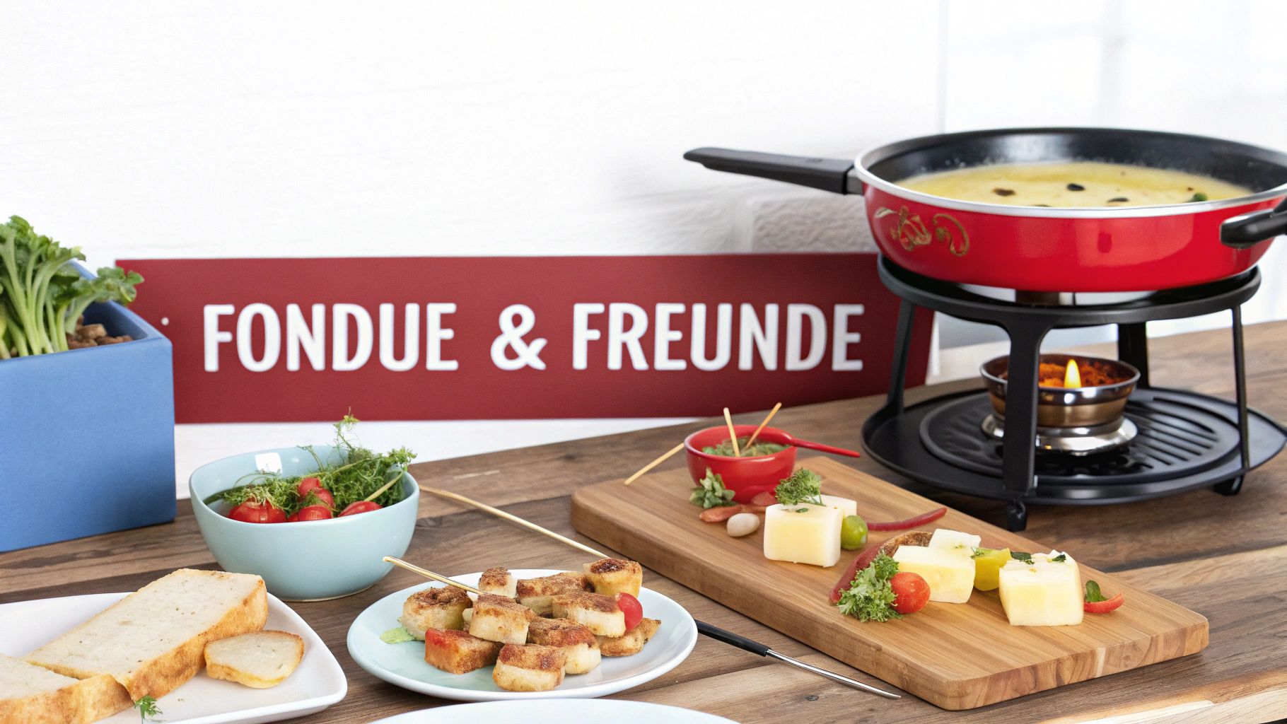 Eine Gruppe von Freunden spielt zu Hause Poker an einem Tisch mit grüner Filzdecke, Chips und Karten.