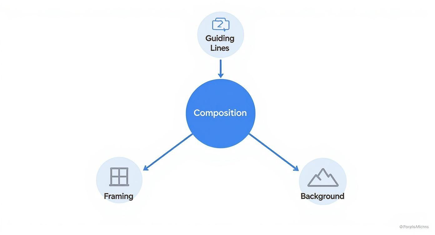 Infographic about what makes a good portrait