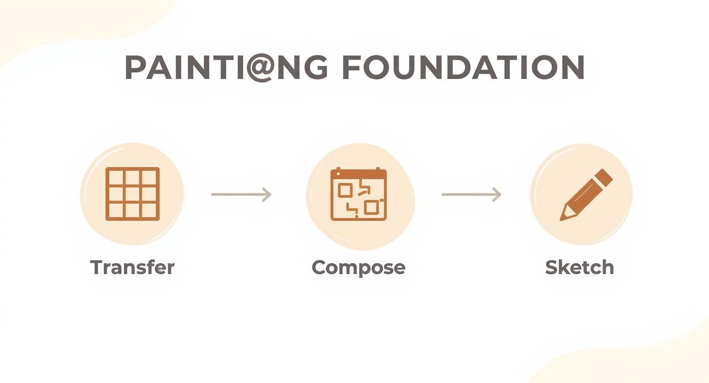 Infographic about animal portraits painting