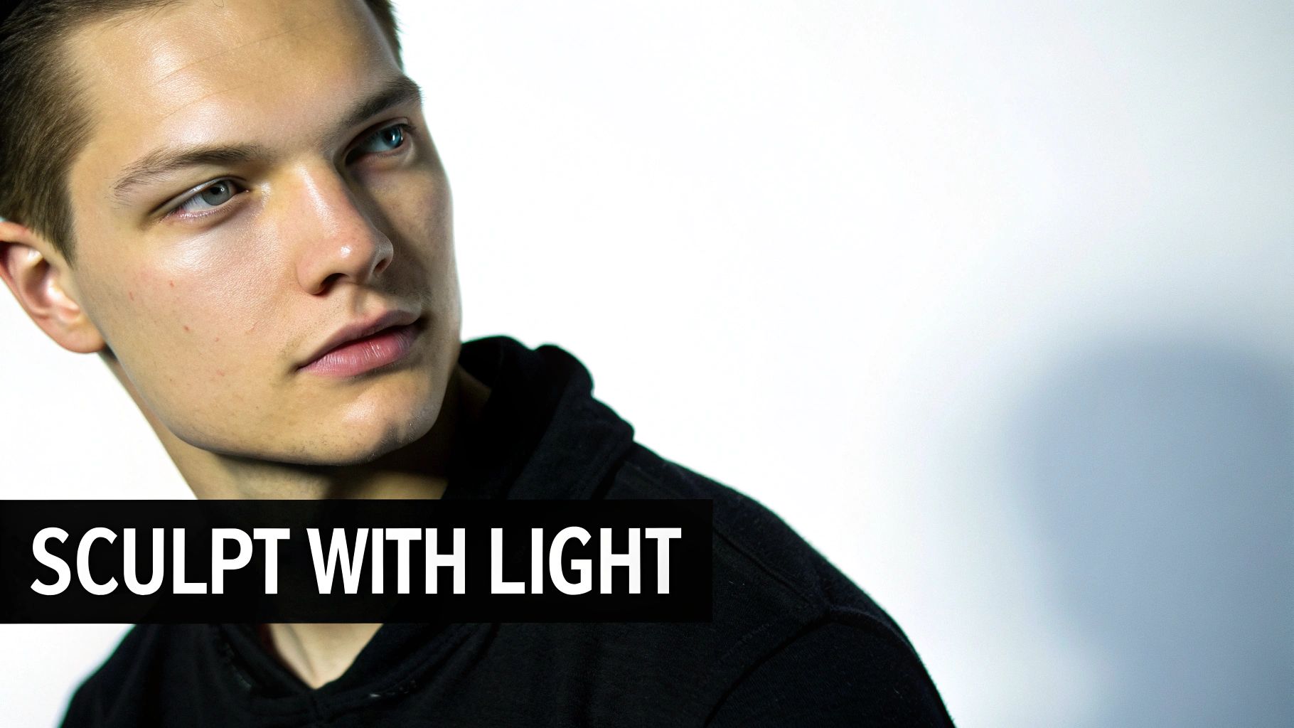 A portrait where dramatic lighting sculpts the subject's features, creating depth and mood.