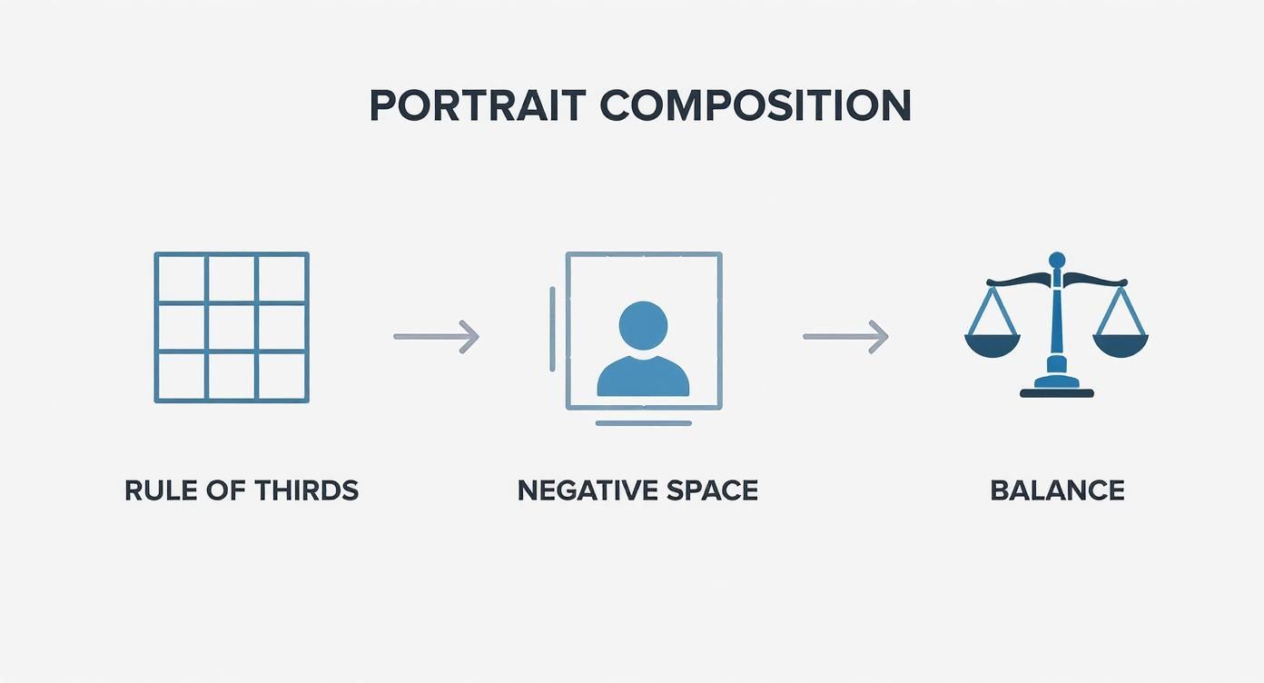 Infographic about painting portrait background