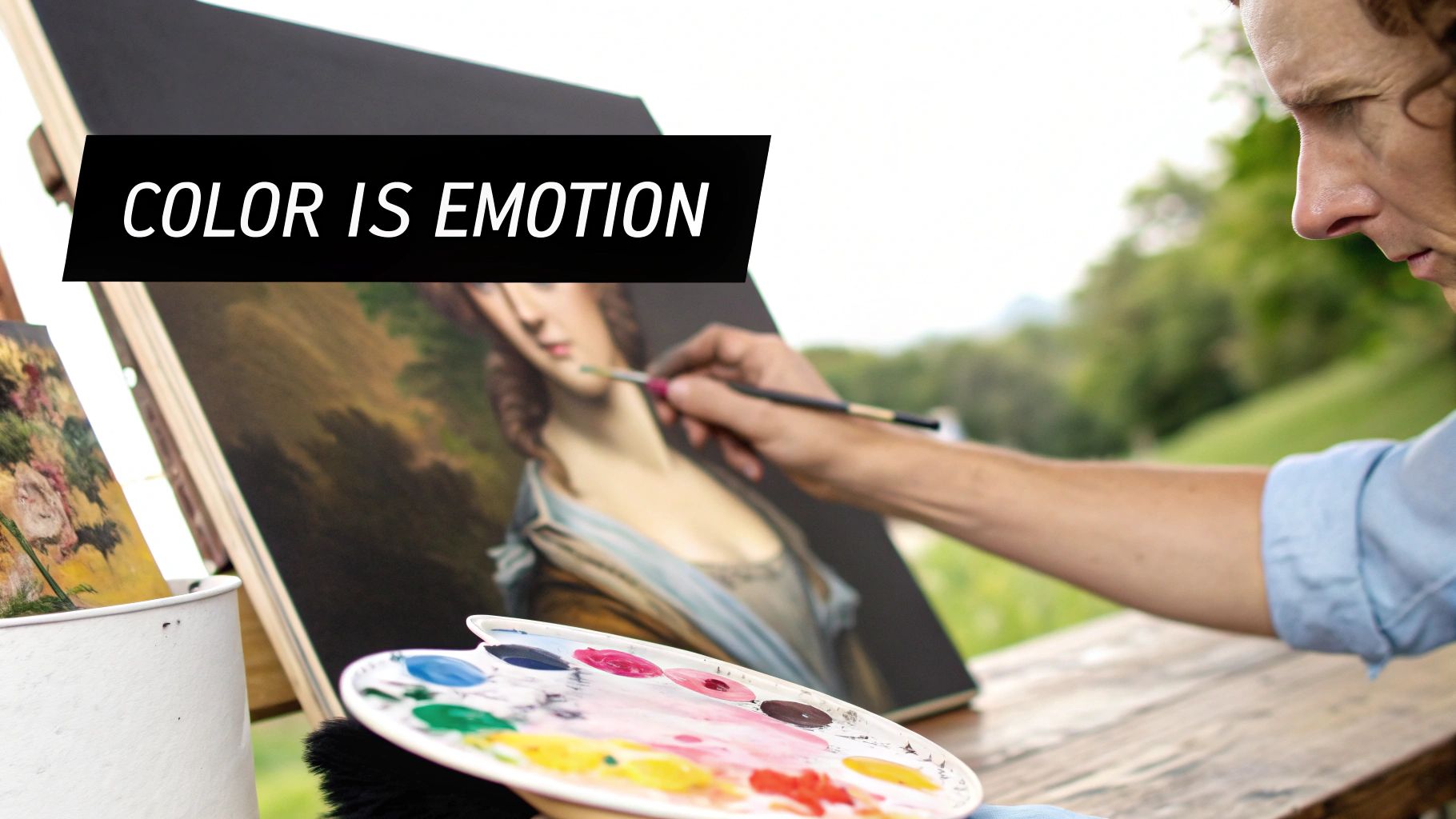 A detailed and vibrant painting of a macaw, with a colorful abstract background that complements its feathers.