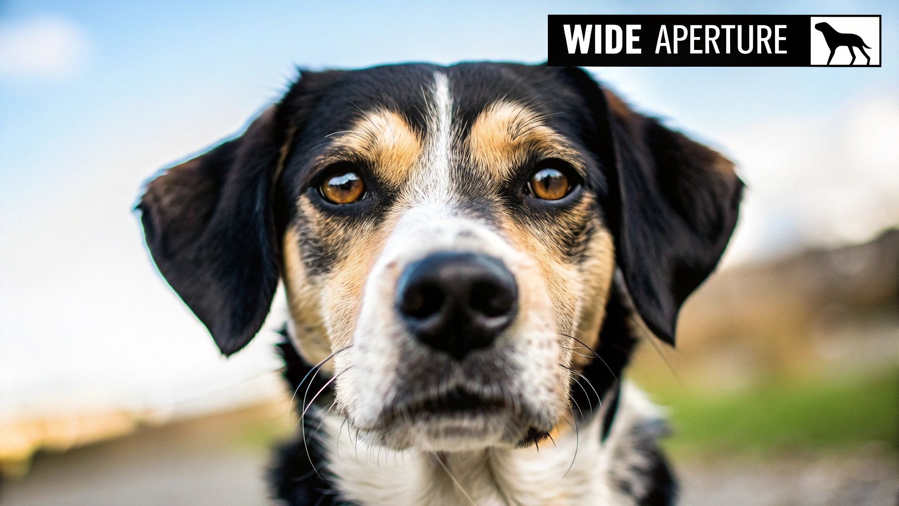 A border collie leaps into the air to catch a frisbee, frozen in motion against a blurred background.