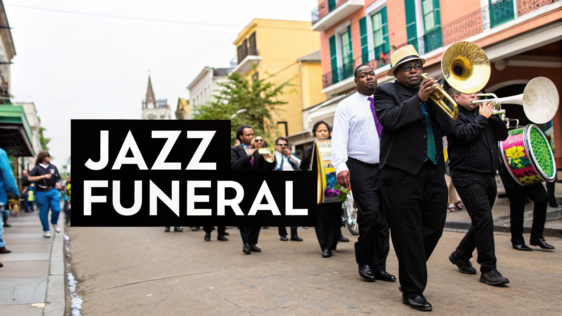 Jazz Funeral Procession (1961) by Ellis Wilson