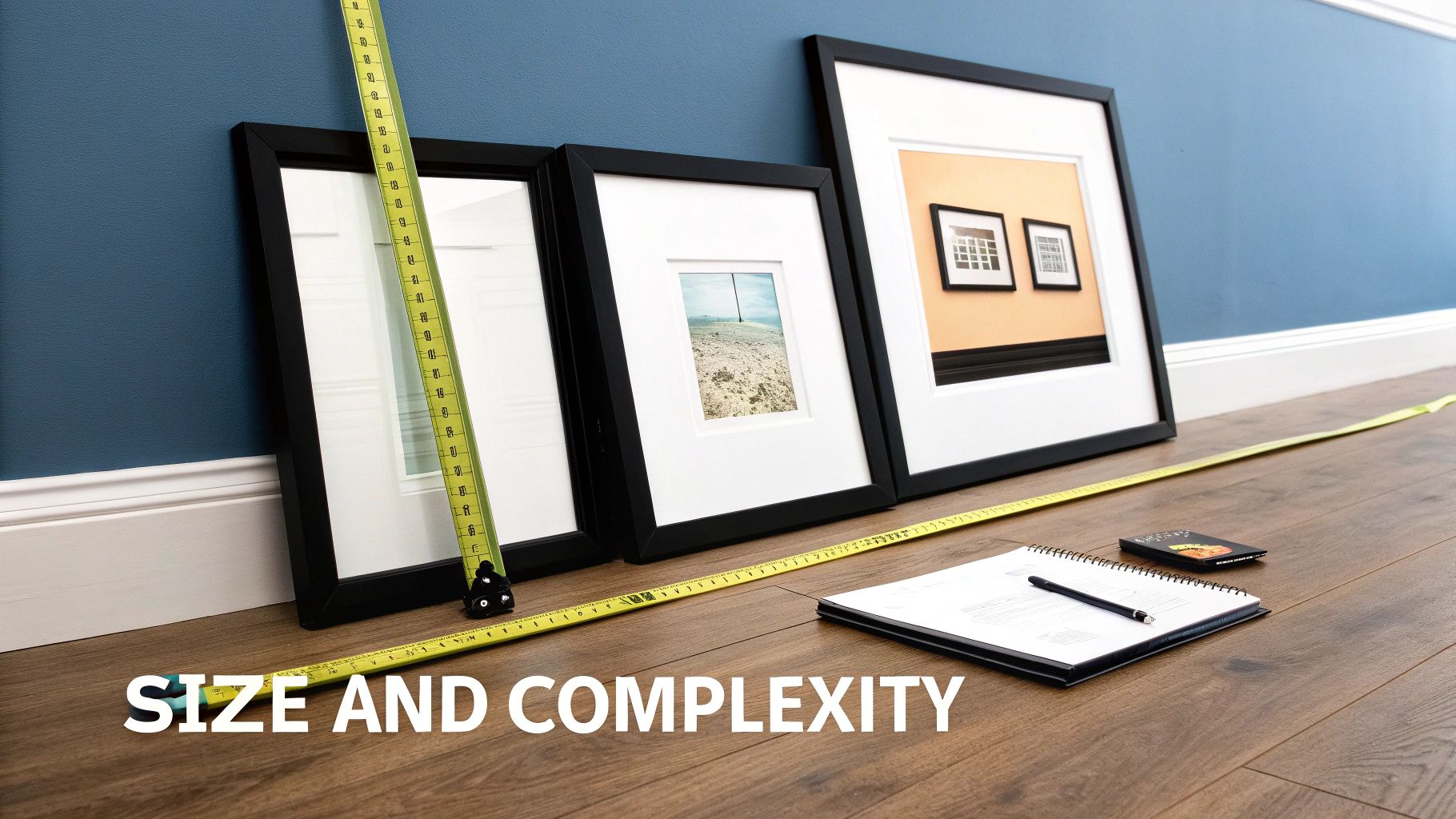 An artist's hands holding a signed contract, with a painting in the background, signifying an agreement.