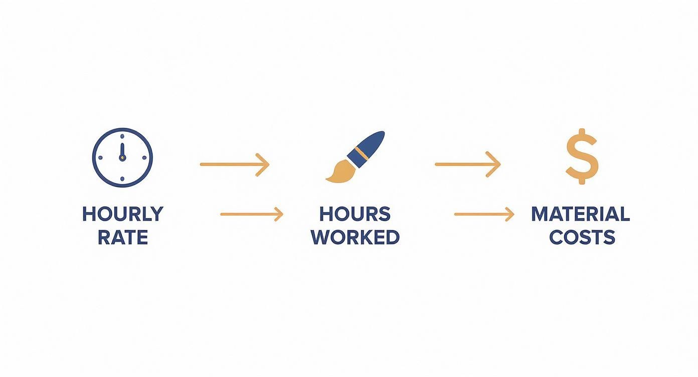 Infographic about how to price commissioned art