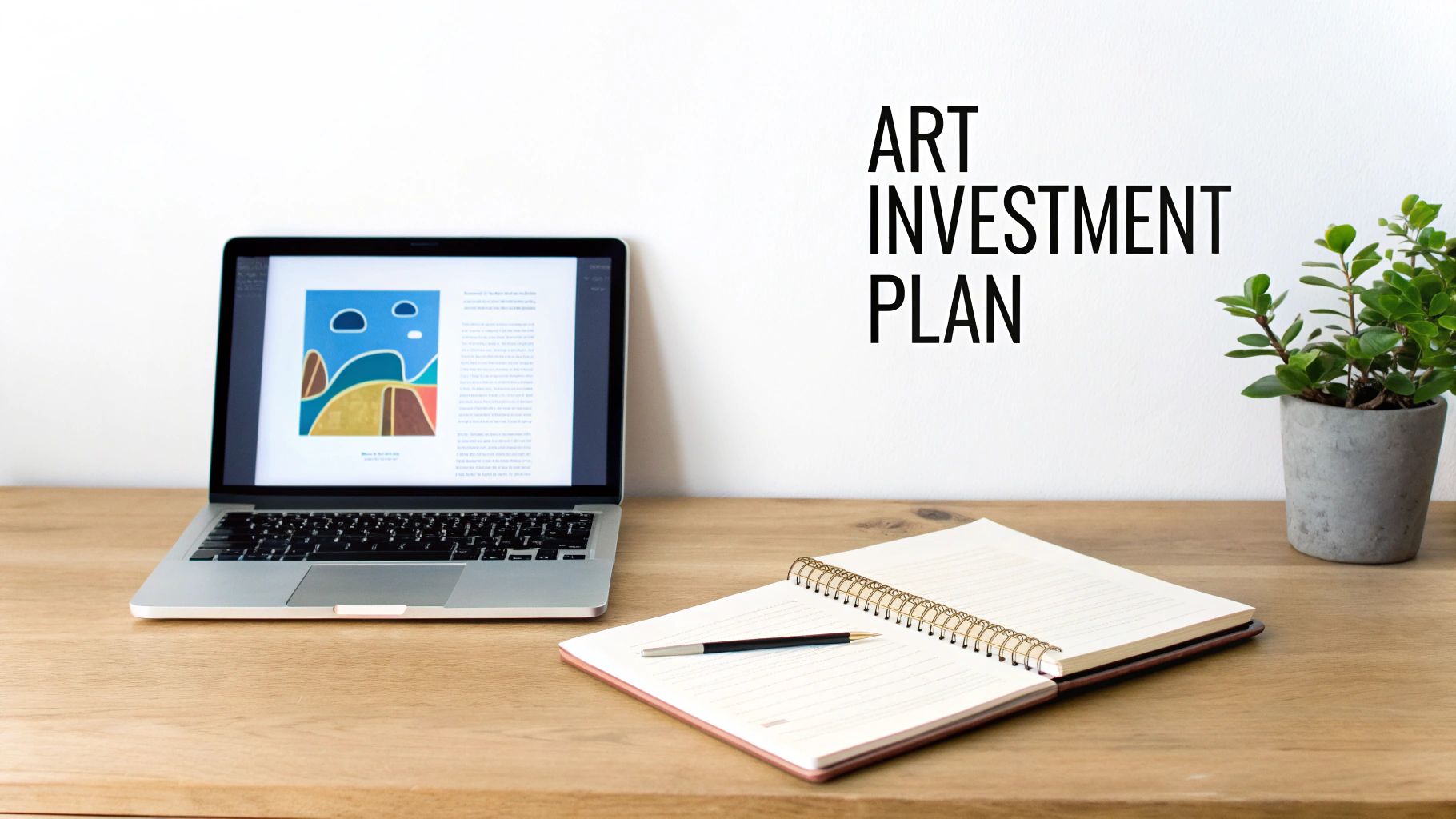 A person thoughtfully examining paintings in a modern art gallery