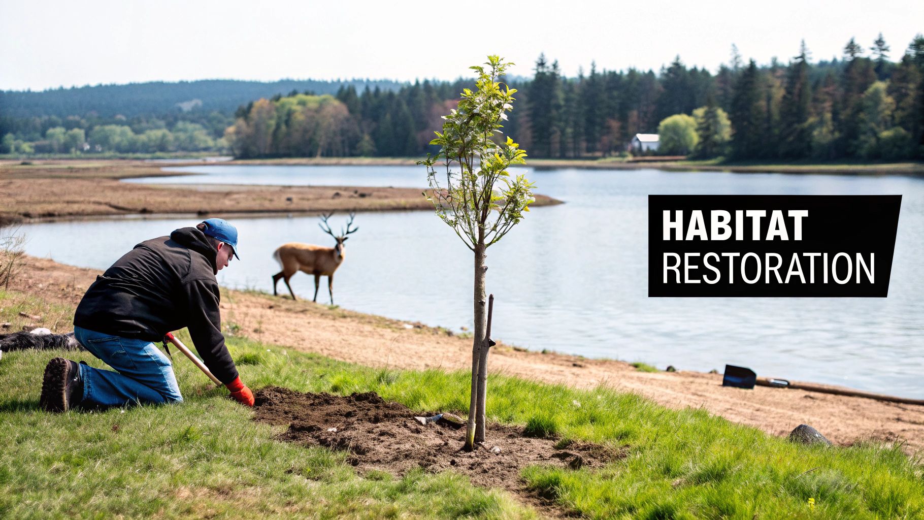 A majestic tiger walking through a dense, green forest, representing a species benefiting from protected areas.