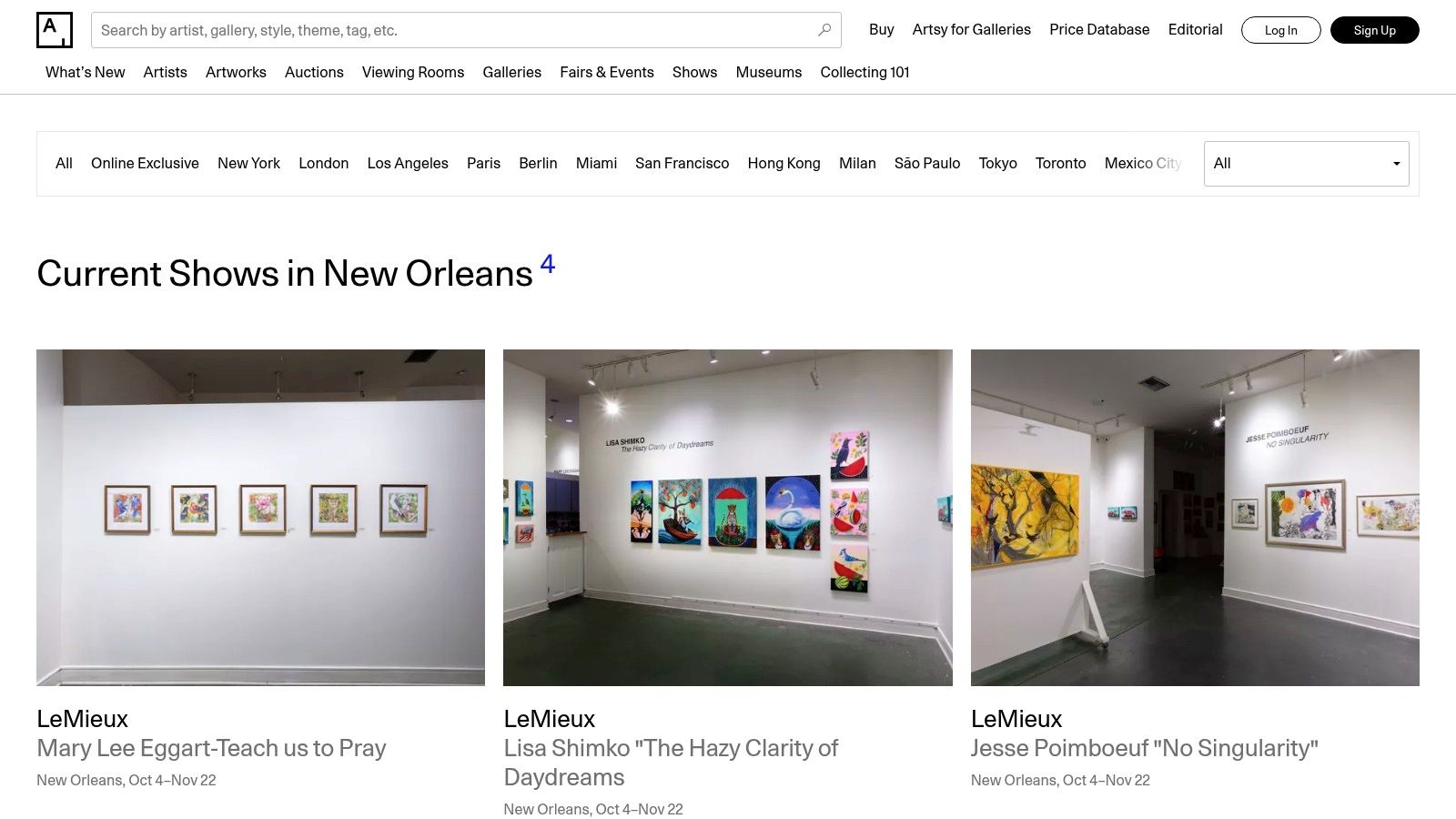 Artsy – New Orleans Hub