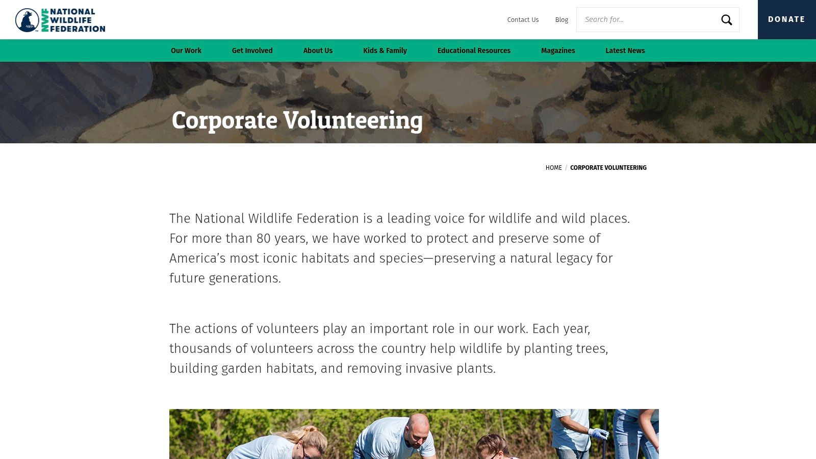 National Wildlife Federation (NWF) Volunteer Program