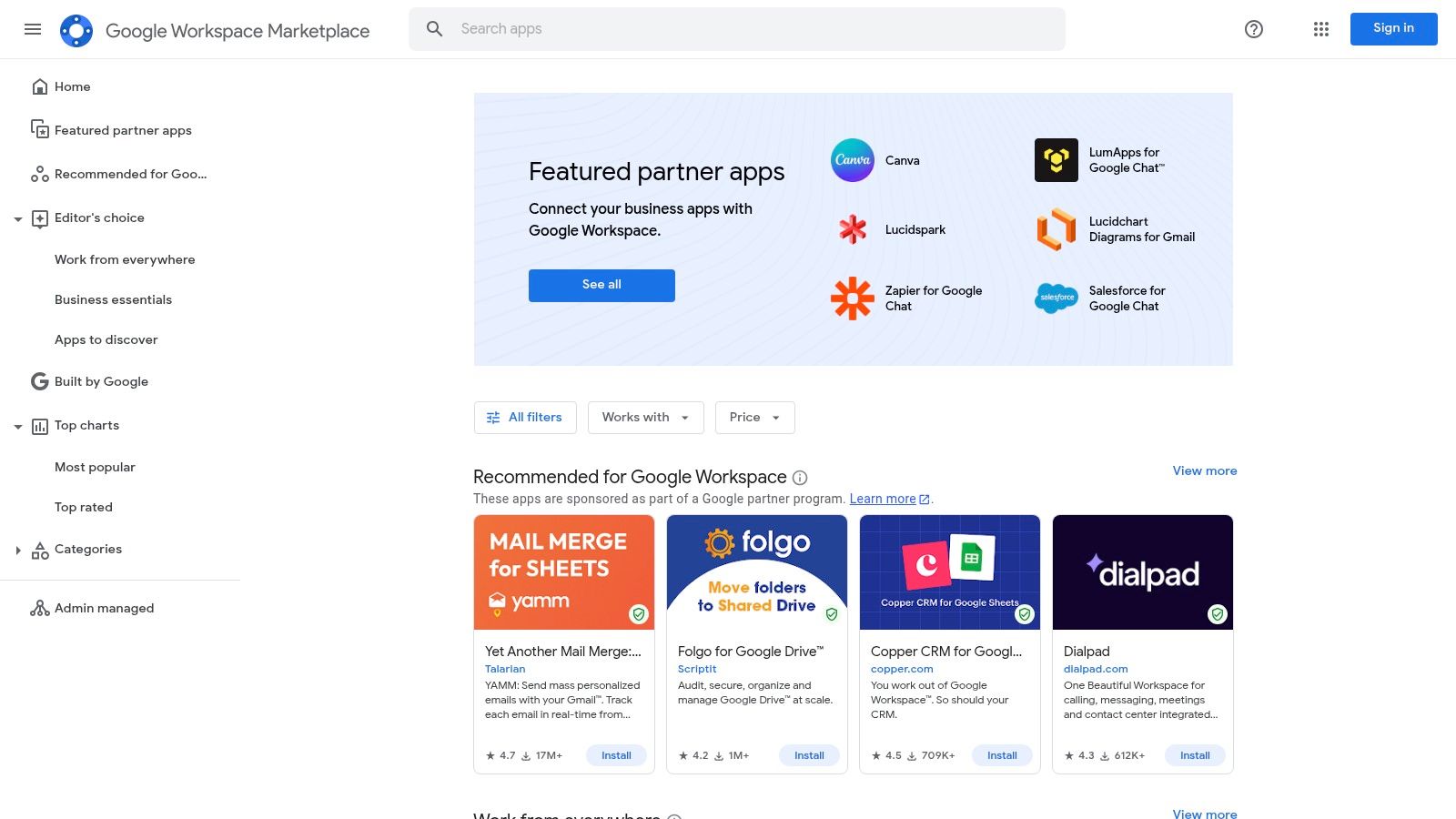 Google Workspace Marketplace