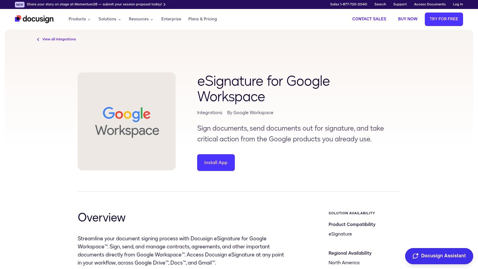 DocuSign (eSignature for Google Workspace)