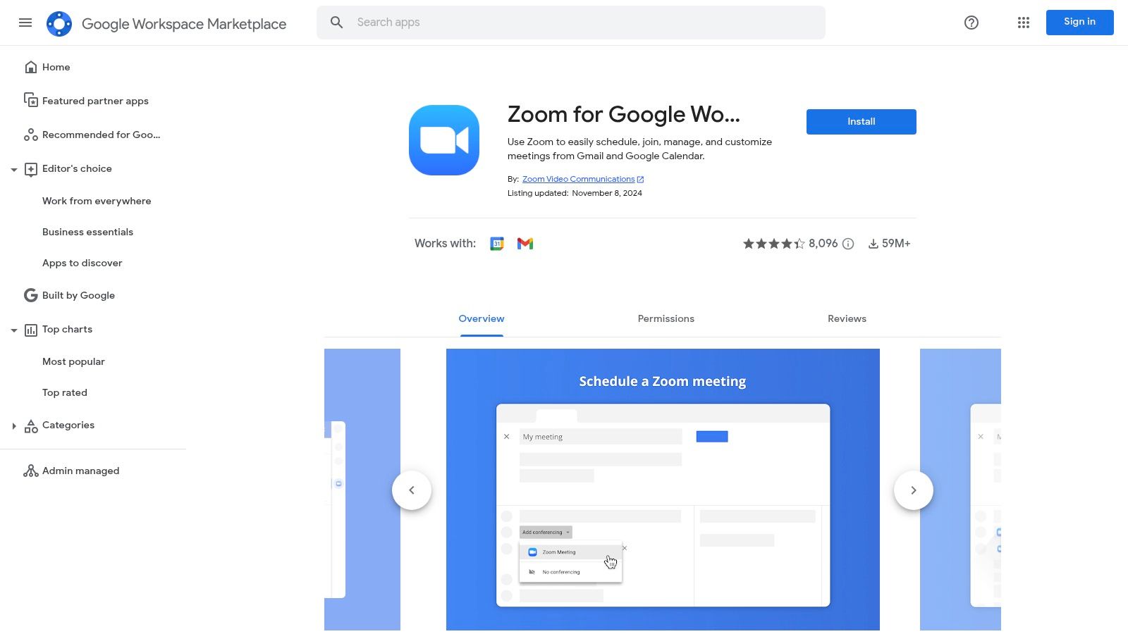 Zoom (Google Workspace add-on)