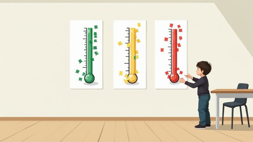 Behavior tracking charts and visual progress monitors