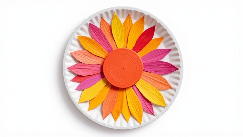 Paper Plate Flower Crafts
