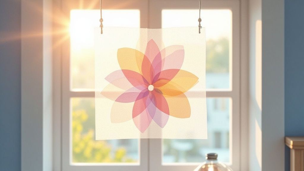 Tissue Paper Suncatchers