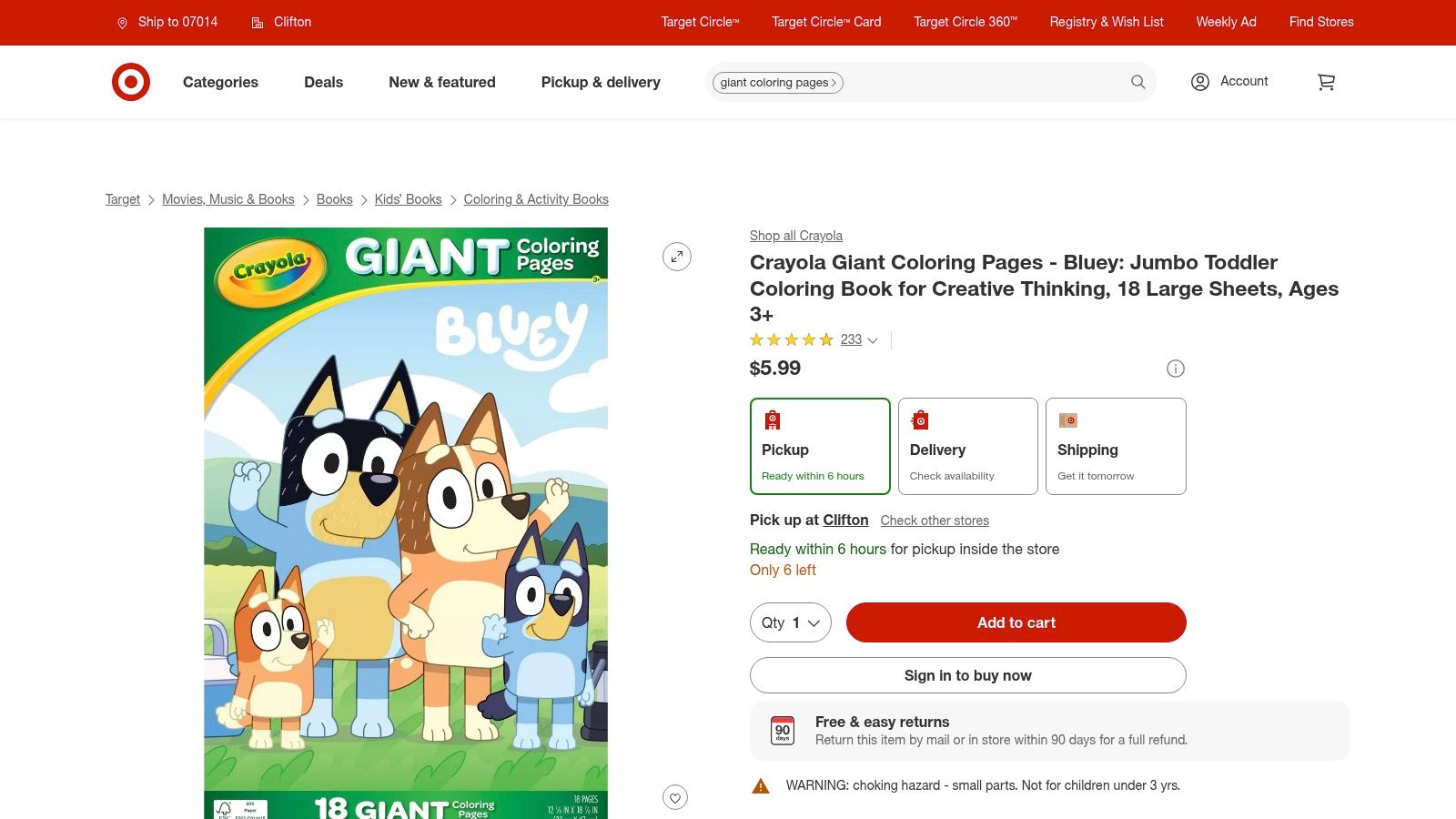 Target – Giant Coloring Pages and Color Wonder Refills