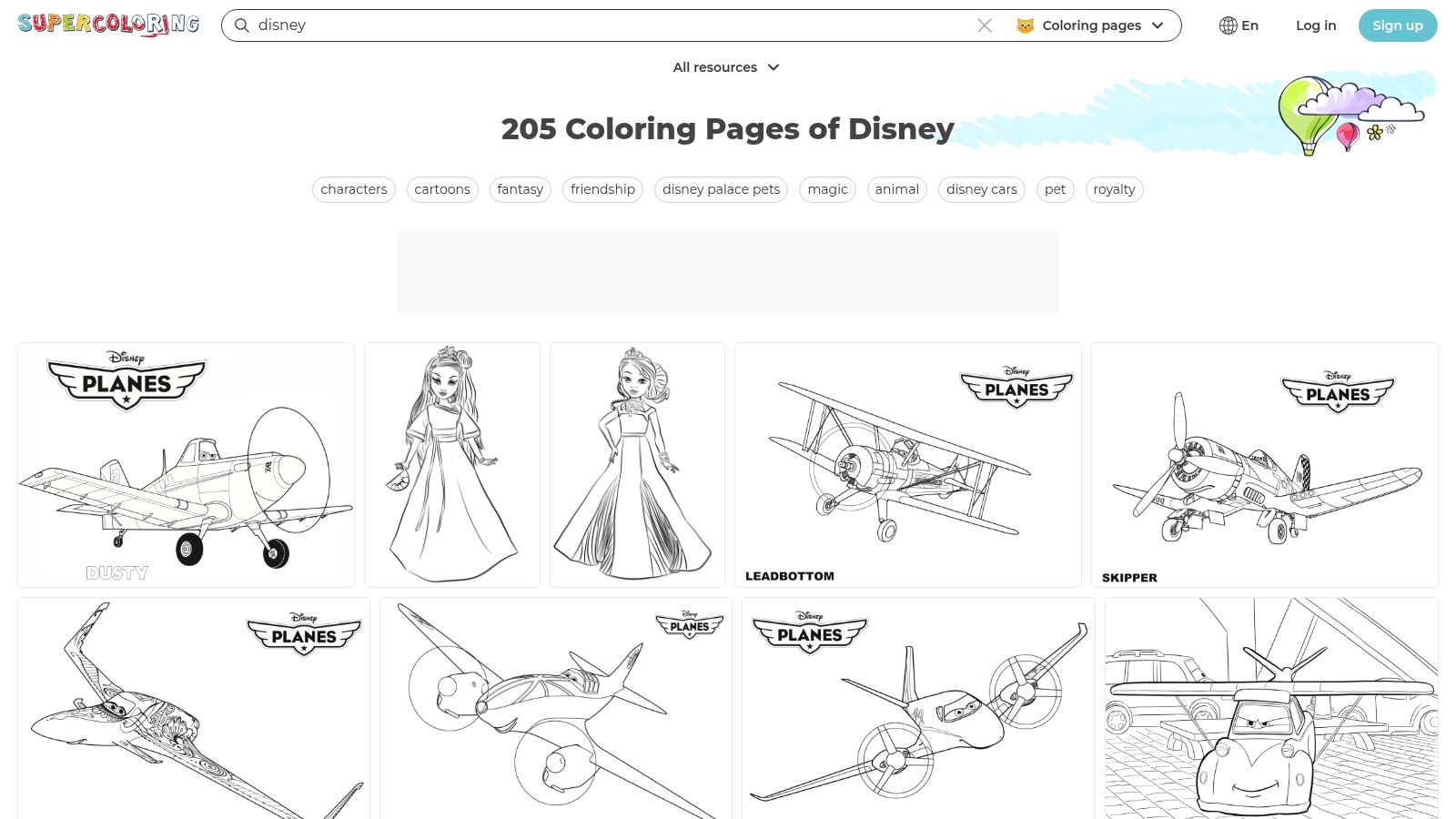 SuperColoring – Disney category (aggregator)