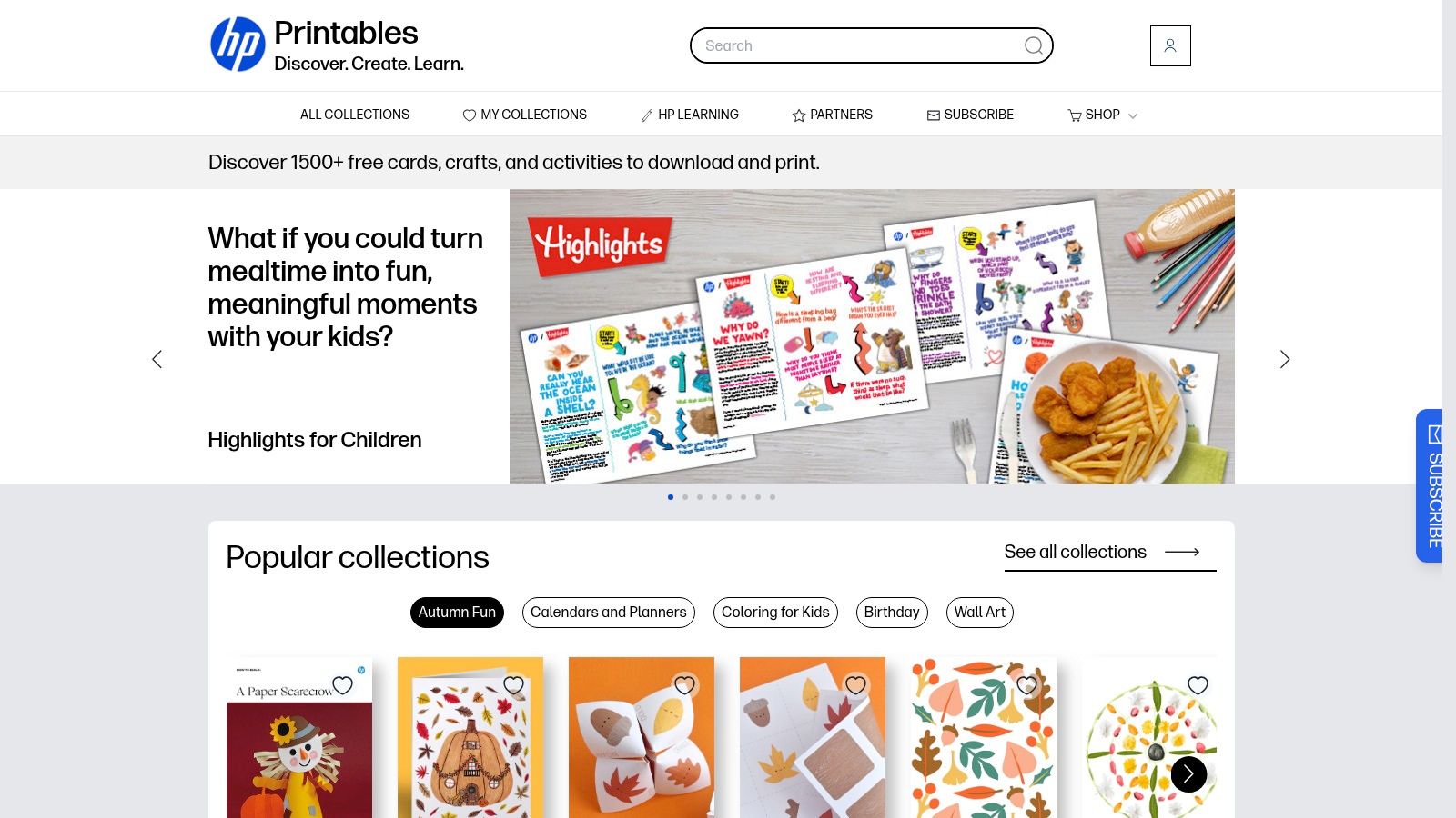 HP Printables (HP Print, Play & Learn)
