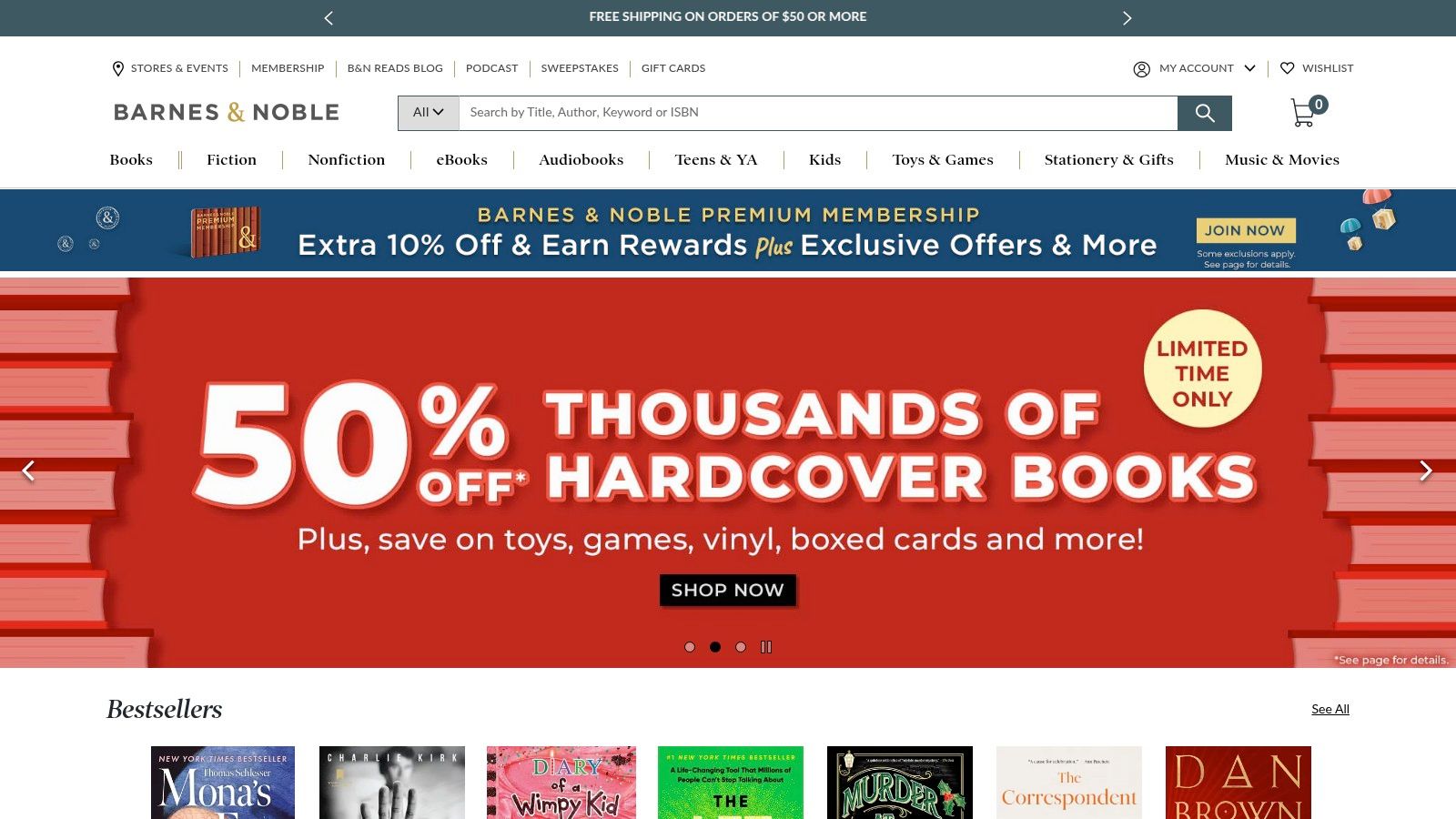 A display of princess-themed coloring and activity books for sale at a Barnes & Noble store