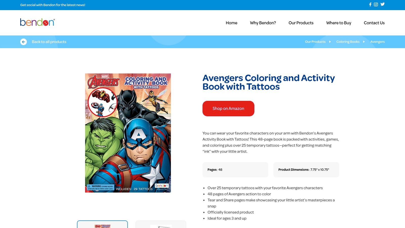 A physical Avengers coloring and activity book by Bendon, showing Iron Man on the cover.