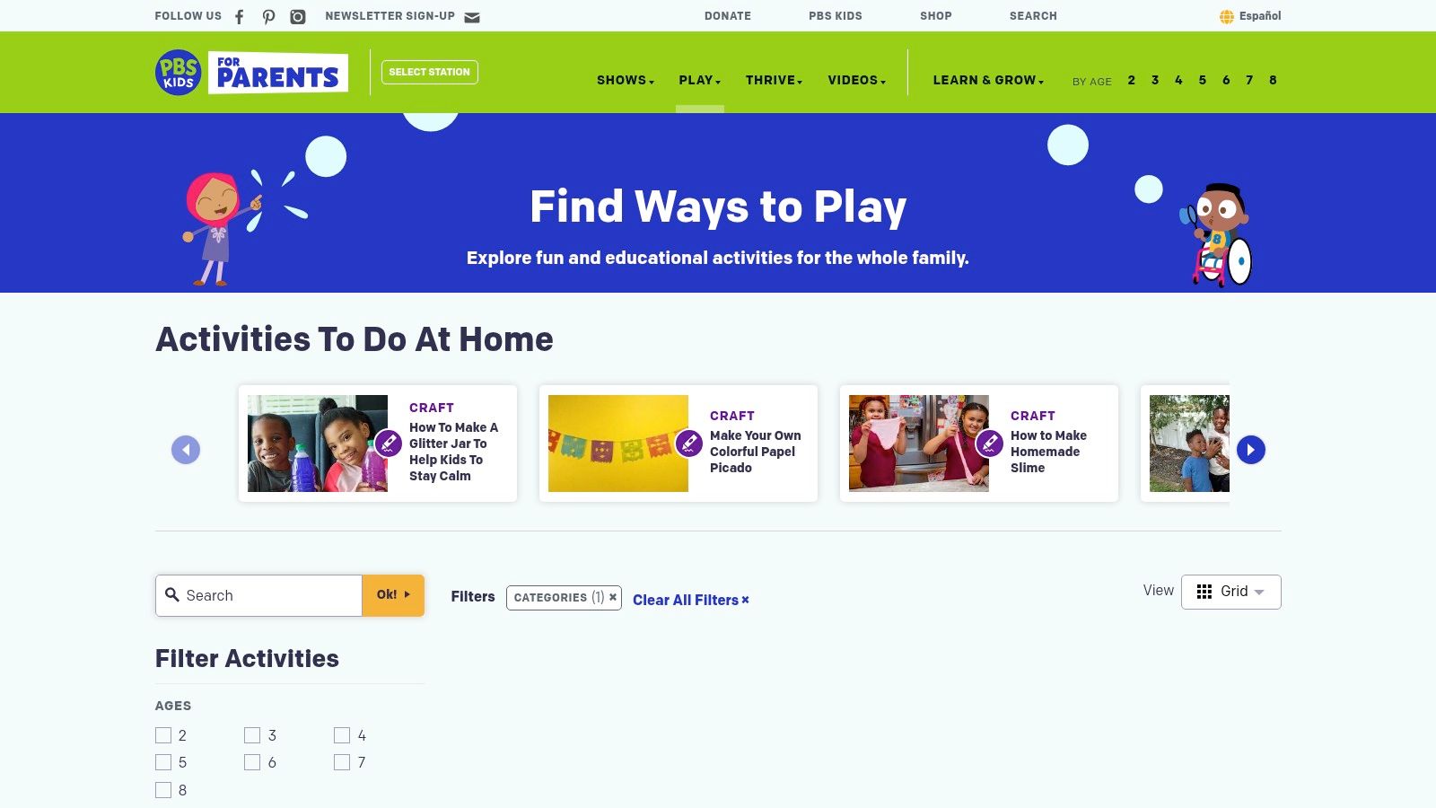 PBS KIDS for Parents – Printables (Coloring)