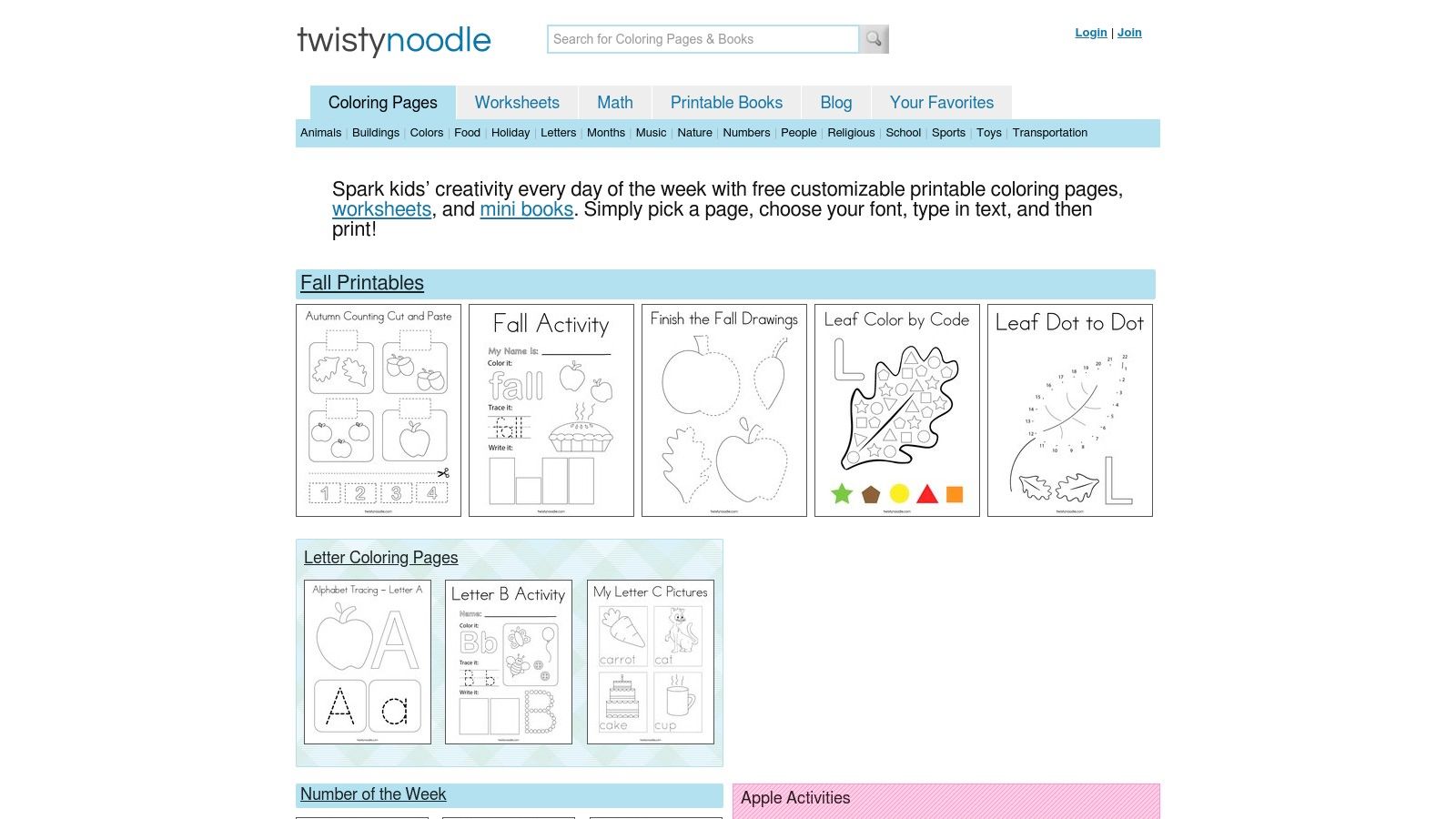 Twisty Noodle — Free Customizable Coloring Pages
