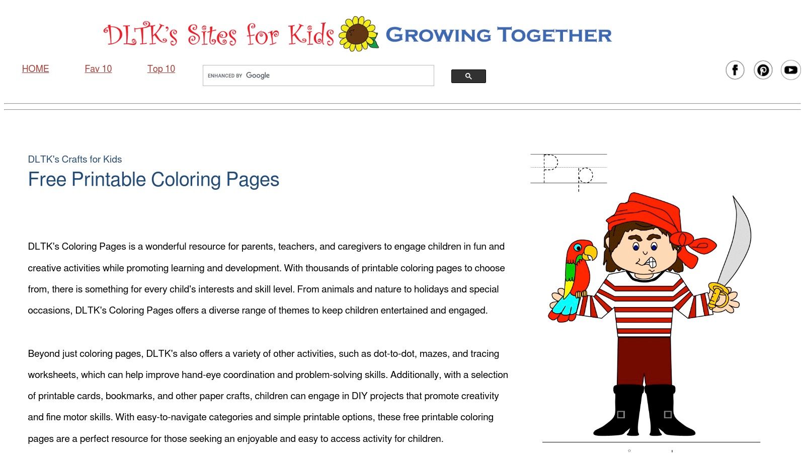 DLTK's Coloring Pages (DLTK-kids.com)