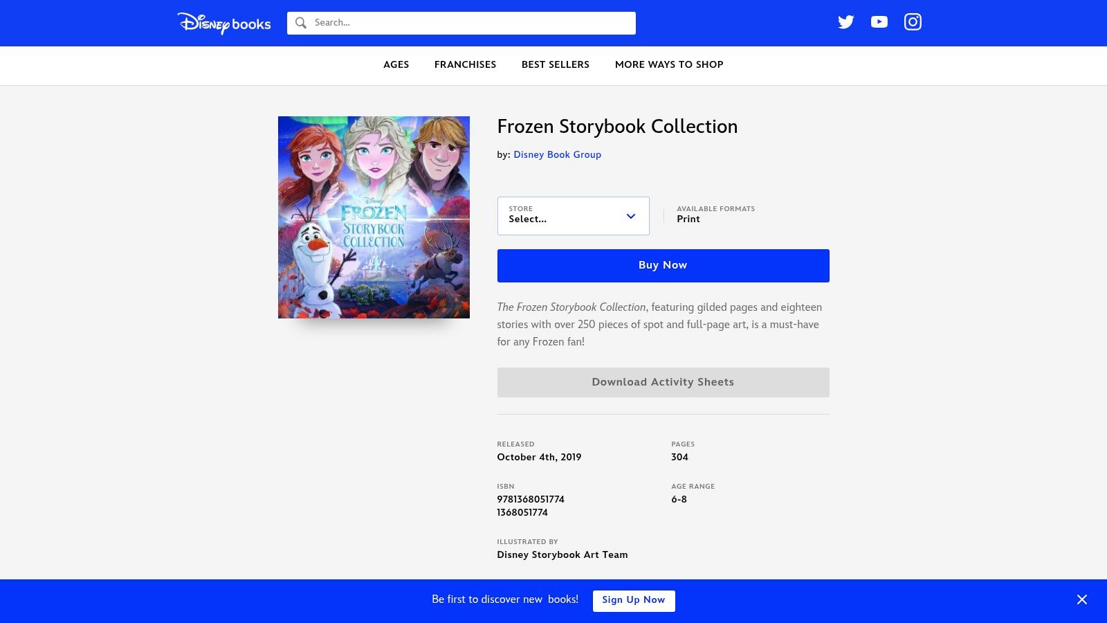 Disney Books – Activity Sheets (official)