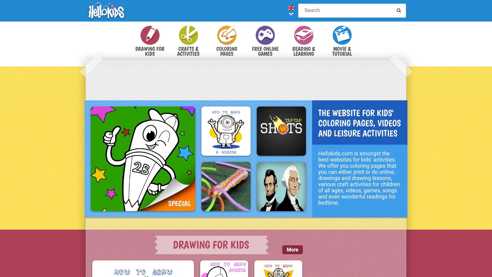 A screenshot of the HelloKids website showing a selection of cat coloring pages available for kids to print or color online.