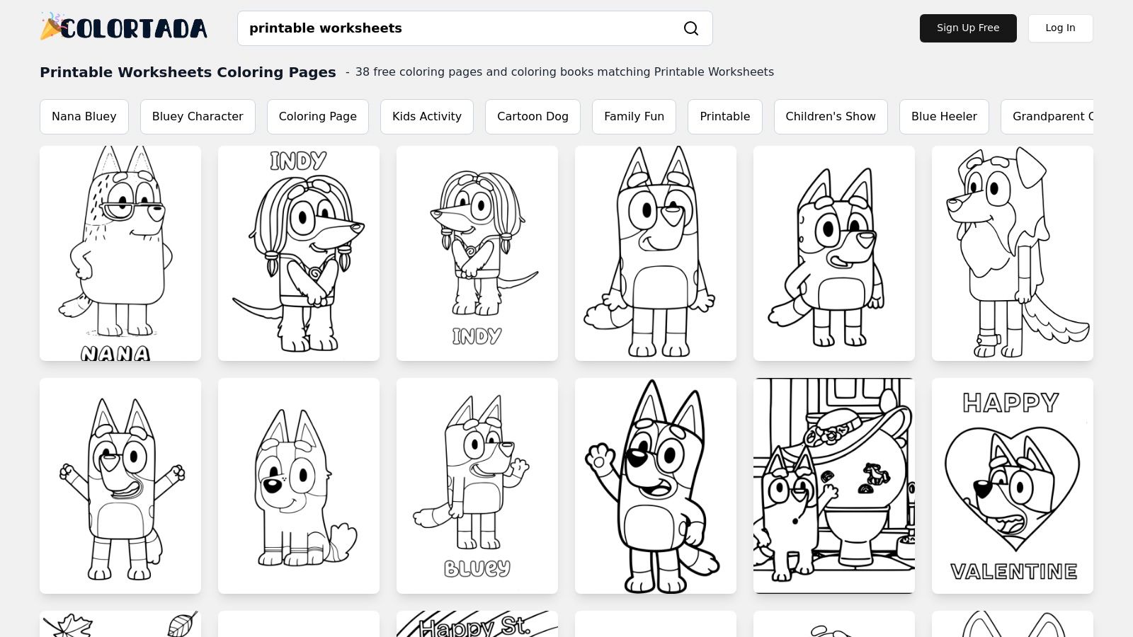 Free Coloring Pages - Printable Worksheets