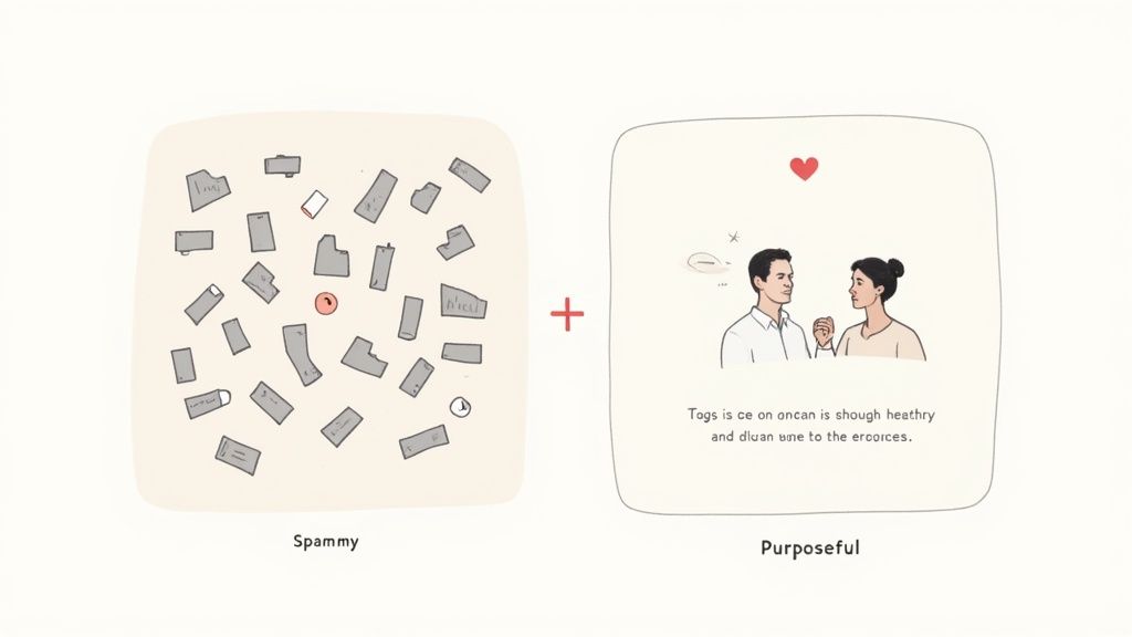 Two people having a professional discussion over coffee, symbolizing building relationships on LinkedIn.