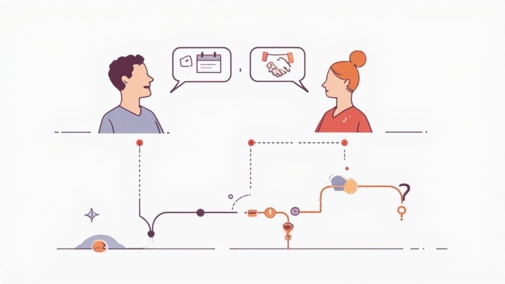 A graphic showing a funnel from conversations to pipeline opportunities.