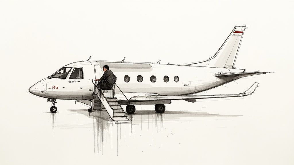 En person som studerar med papper och penna vid ett skrivbord.