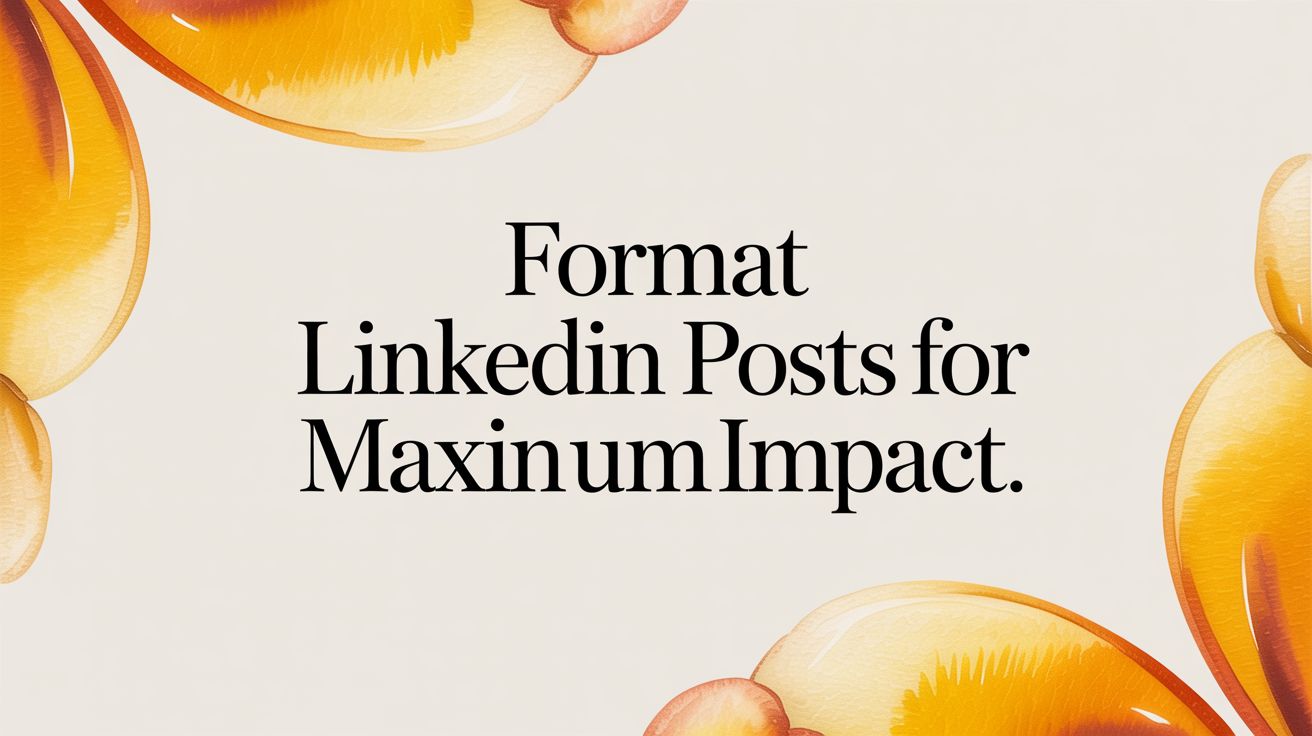 Format LinkedIn Posts for Maximum Impact | GetViews.AI Blog