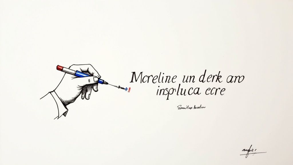 Person som löser matematiska problem på en whiteboard.