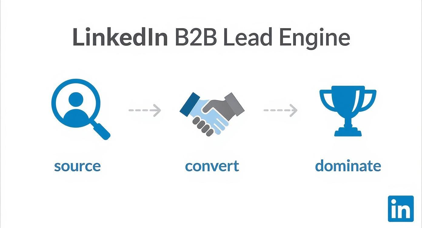 Infographic about linkedin for b2b lead generation