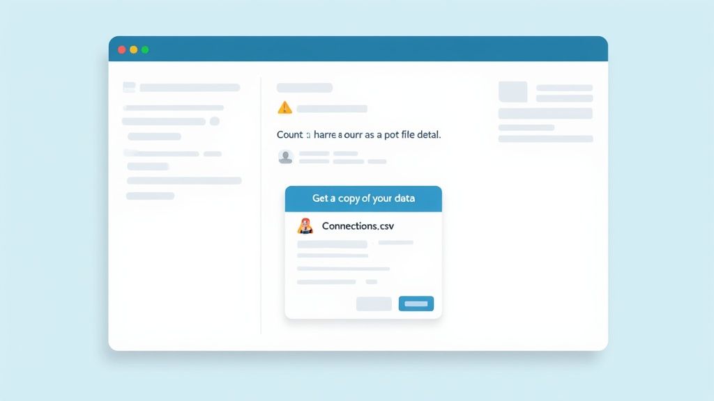 Screenshot from https://www.linkedin.com/mypreferences/d/download-my-data