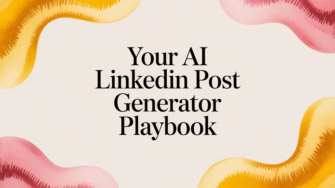 Your AI LinkedIn Post Generator Playbook | GetViews.AI Blog