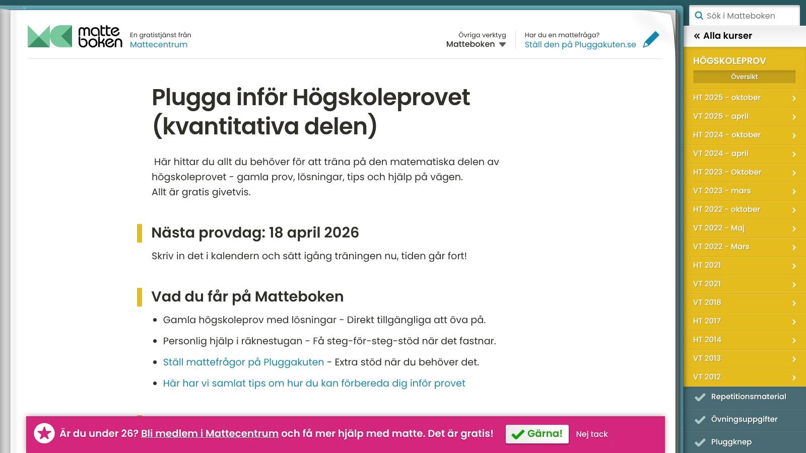 Matteboken.se (Mattecentrum)