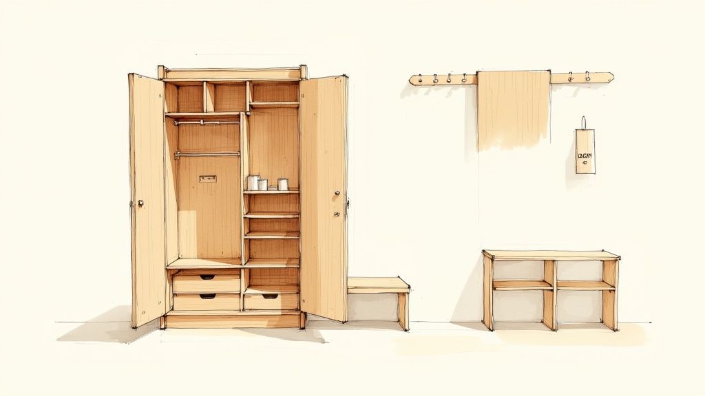 ארונות עץ מלא בהתאמה אישית לחדרי ילדים ומיטות ילדים מעץ