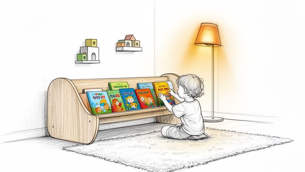 איך לבחור מדף ספרים לילדים שיעודד קריאה ועצמאות