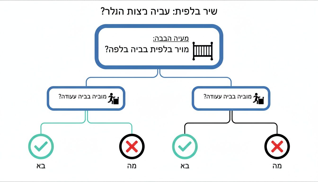 תרשים זרימה לבדיקת בטיחות מיטת מעבר או מעקה, כולל שאלות אישור ובדיקות.