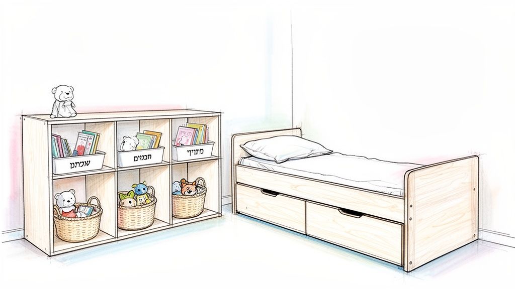 פתרונות אחסון לחדרי ילדים שיחזירו את השקט הביתה