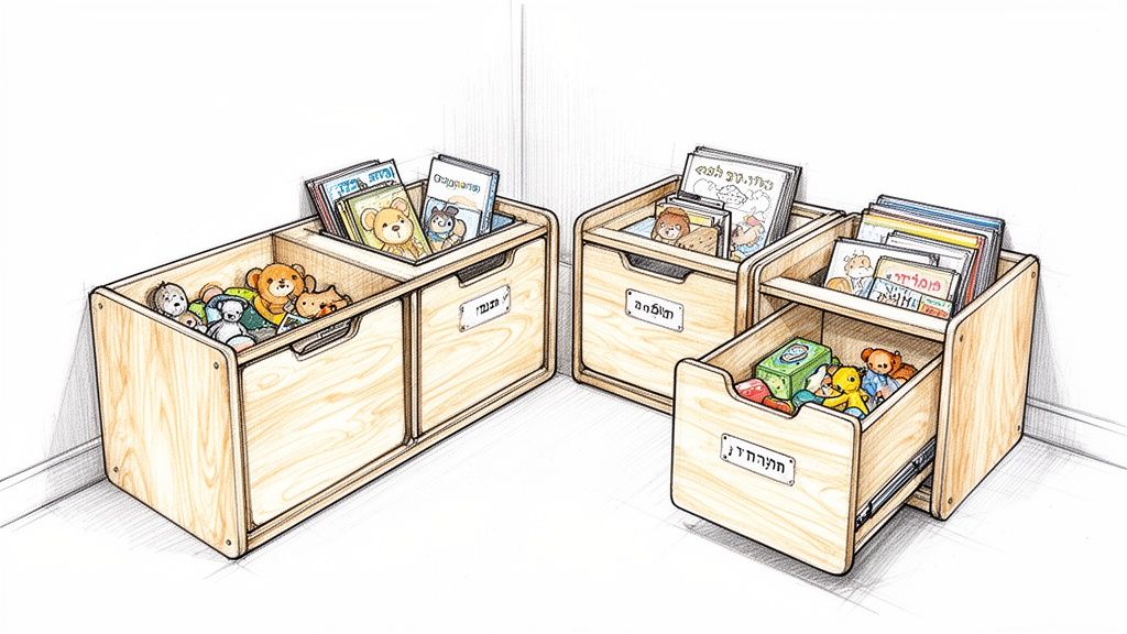 המדריך המלא לבחירת ארגזי אחסון מעץ לחדר הילדים
