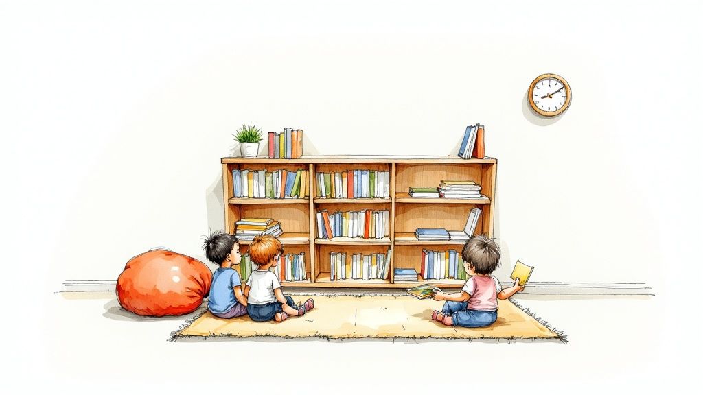 איך לבחור מדפי ספרים לילדים שיעודדו אותם לקרוא