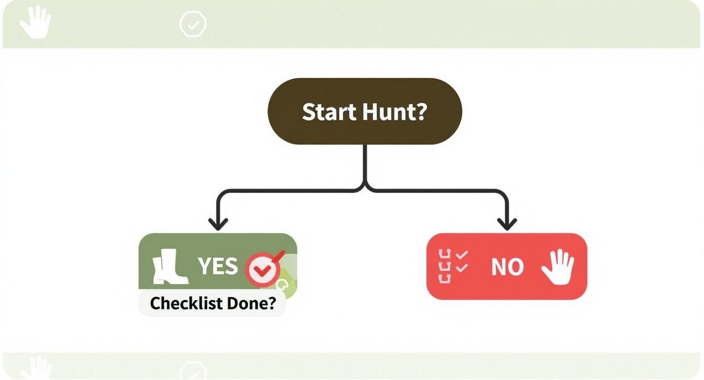 Infographic about hunting gear checklist