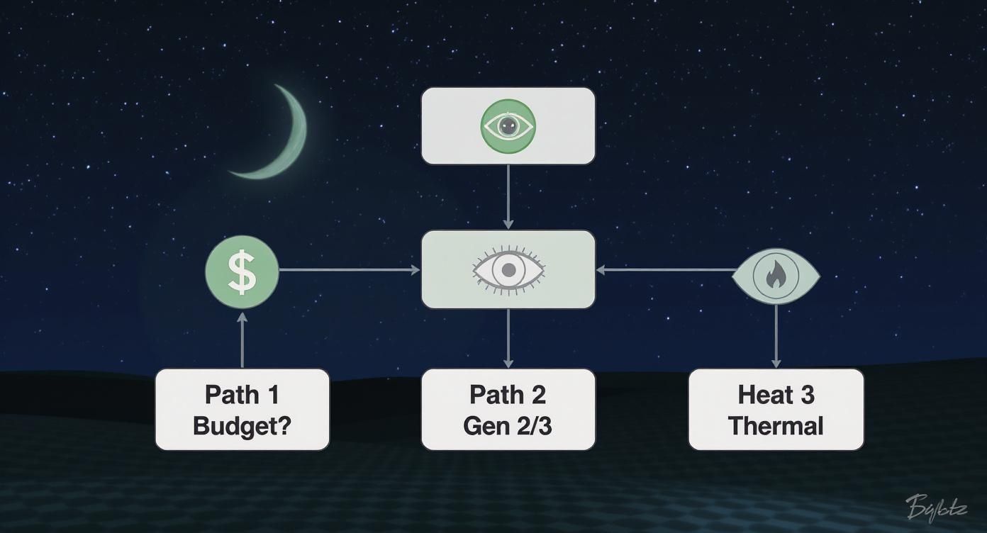 Infographic about best night vision for hunting