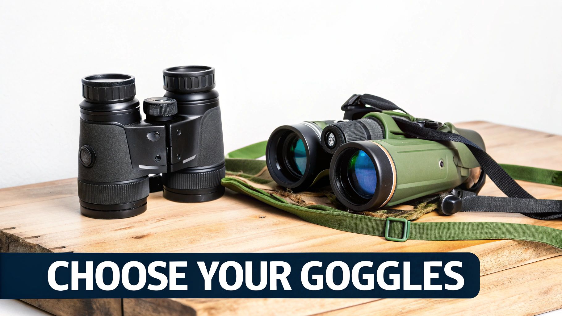 A person using Gen 3 night vision goggles in a dark, tactical environment.