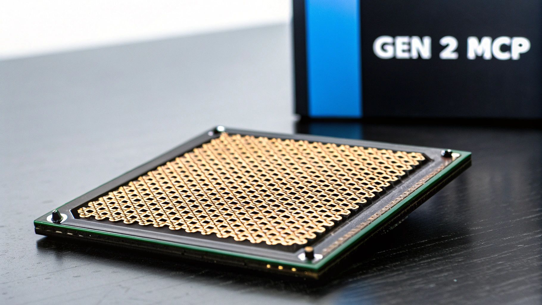 A Gen 3 night vision device showing a sharp, detailed image with minimal noise